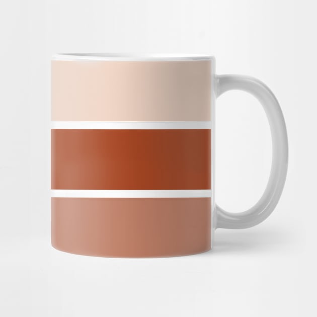 Three Classic Stripes - Light coffee and cream by AbstractIdeas